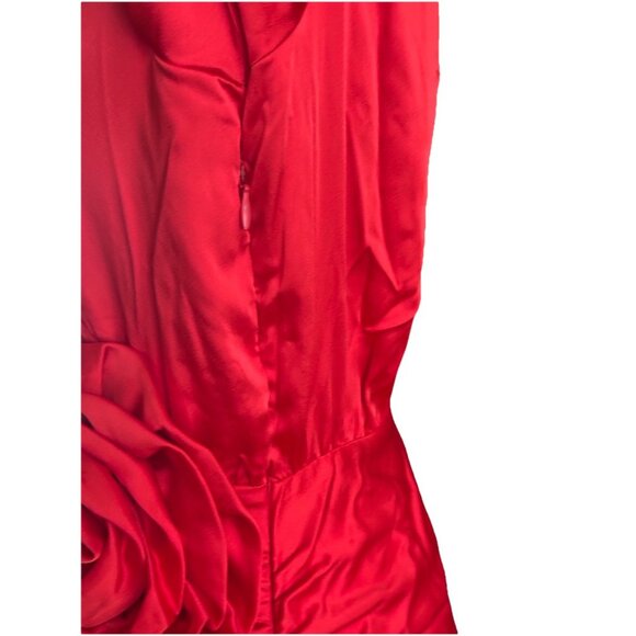 Future Collective  Rosette Mini Dress  Floral Ruched V Neck Whimsigoth Sz 4 NWOT - Picture 5 of 13